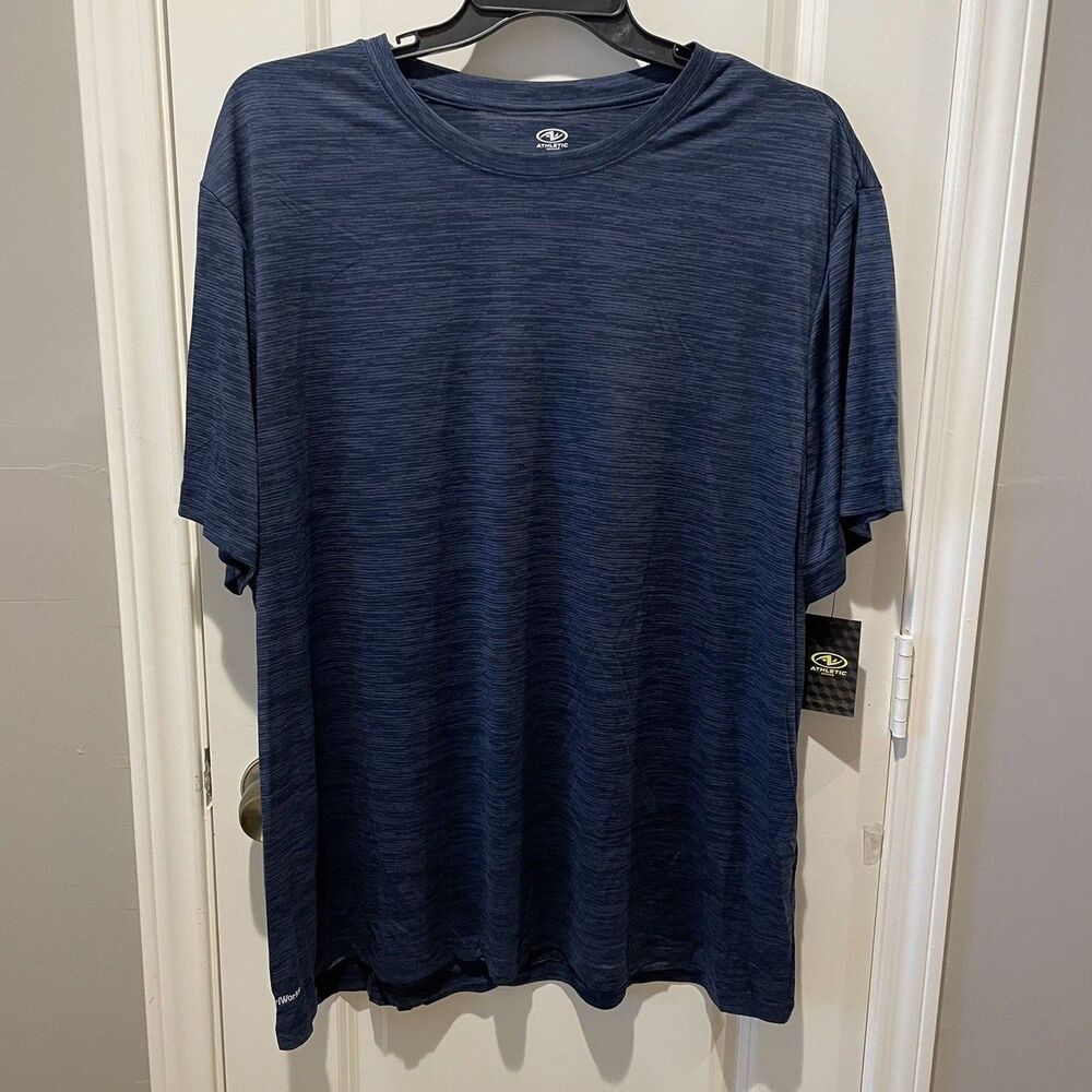 Athletic Works Men’s 3X Navy Blue Jersey Core Active Tee DriWorks T-Shirt NEW